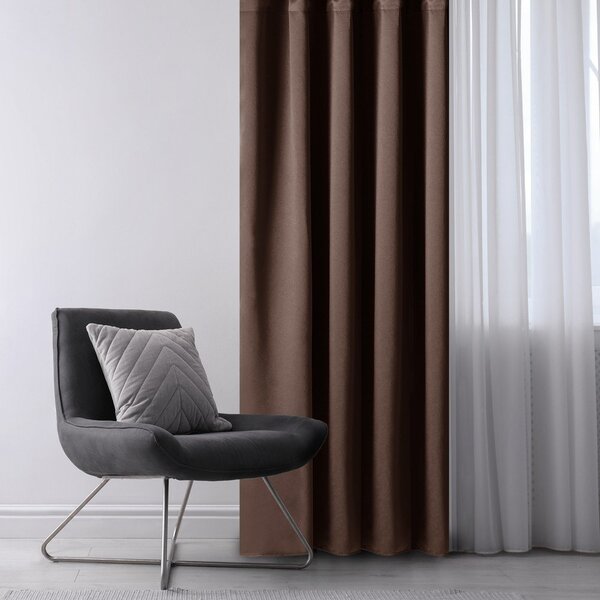 Rjava zavesa za delno zatemnitev 140x270 cm Kierra – Restilo