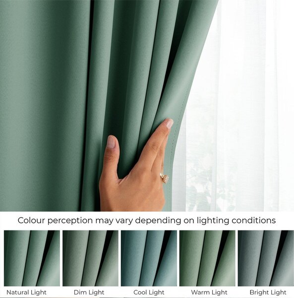 Svetlo zelena zavesa za delno zatemnitev 140x245 cm Kierra – Restilo