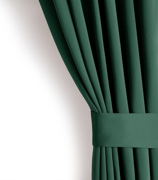 Temno zelena zavesa za delno zatemnitev 140x245 cm Kierra – Restilo