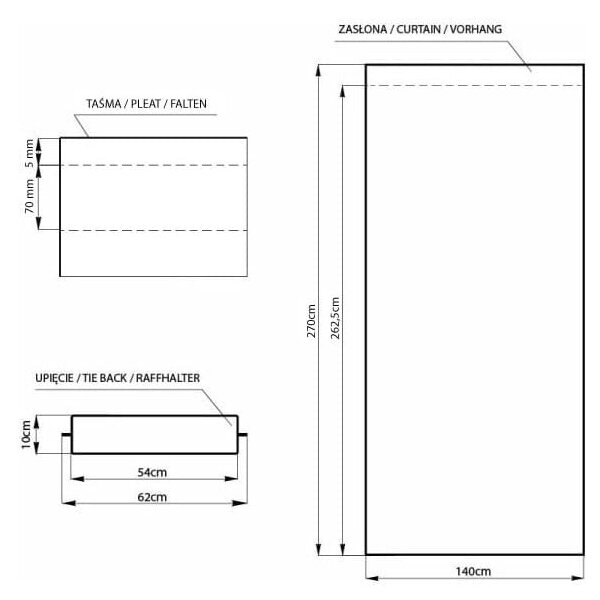 Sivo-bež zavesa za delno zatemnitev 140x270 cm Kierra – Restilo