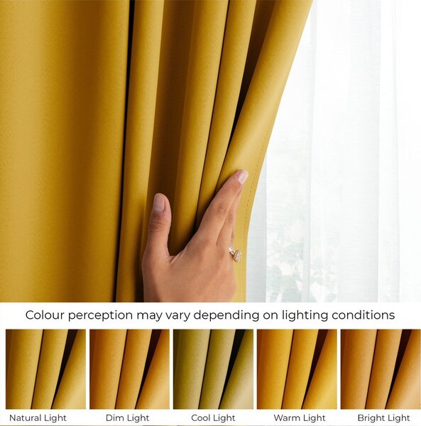 Rumena zavesa za delno zatemnitev 140x245 cm Kierra – Restilo