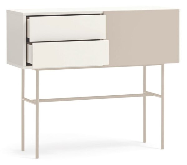 Bež-kremno bela stranska mizica 35x110 cm Nube – Teulat