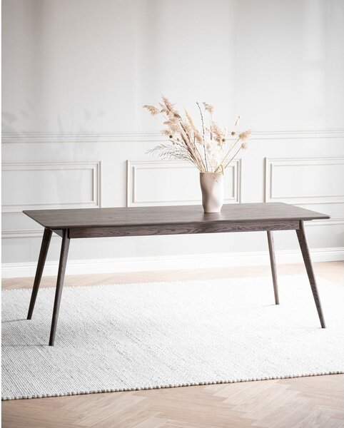 Temno rjava raztegljiva jedilna miza v hrastovem dekorju 90x190 cm Yumi – Rowico