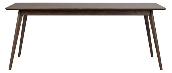 Temno rjava raztegljiva jedilna miza v hrastovem dekorju 90x190 cm Yumi – Rowico