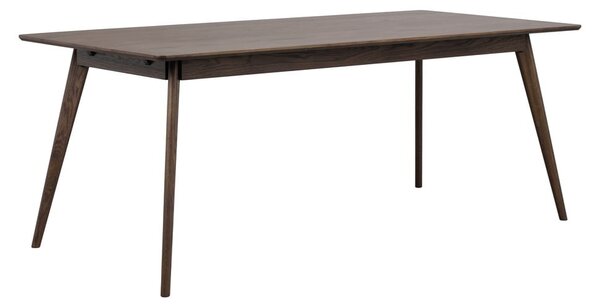 Temno rjava raztegljiva jedilna miza v hrastovem dekorju 90x190 cm Yumi – Rowico