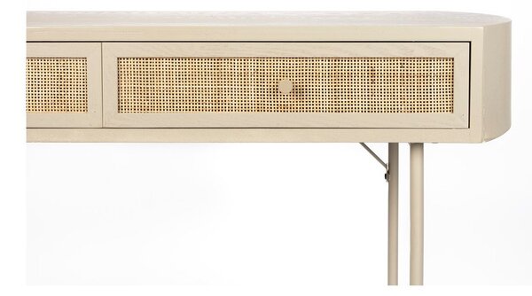 Bež stranska mizica 40x120 cm Amaya – White Label