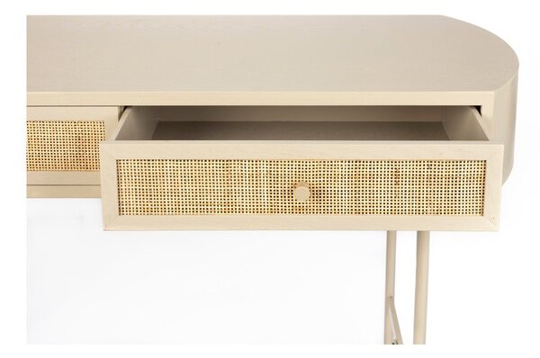 Bež stranska mizica 40x120 cm Amaya – White Label
