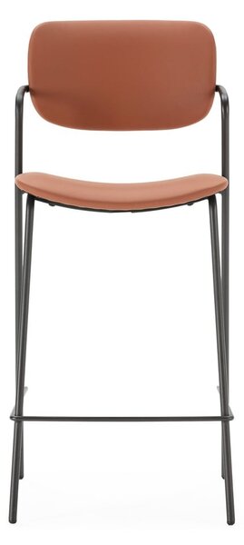Opečnato oranžni barski stoli v kompletu 2 ks (višina sedeža 68 cm) Maika – Marckeric