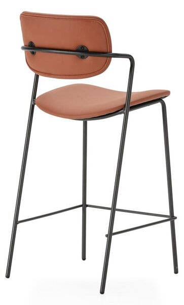 Opečnato oranžni barski stoli v kompletu 2 ks (višina sedeža 68 cm) Maika – Marckeric