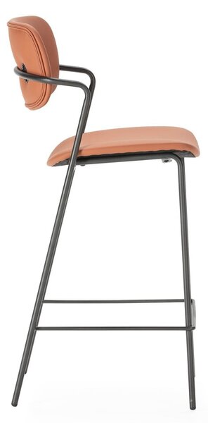Opečnato oranžni barski stoli v kompletu 2 ks (višina sedeža 68 cm) Maika – Marckeric
