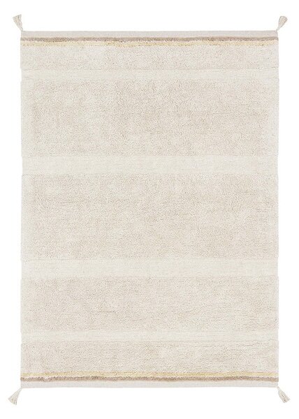 Kremno bela pralna ročno tkana bombažna preproga 140x200 cm Bloom Natural – Lorena Canals