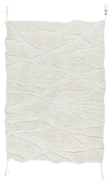 Bela pralna ročno tkana volnena preproga 170x240 cm Enkang Ivory – Lorena Canals