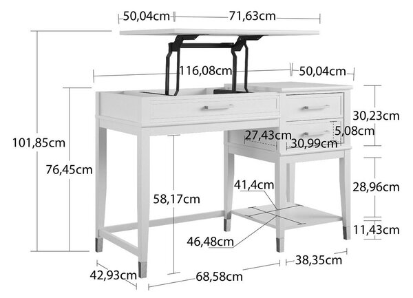 Pisalna miza 49x115 cm Westerleigh – Støraa