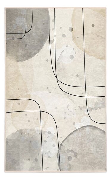 Siva/kremno bela pralna preproga 160x230 cm Simple Lines – Mila Home
