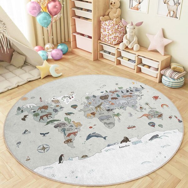Pralna otroška igralna preproga ø120 cm Big World – Mila Home