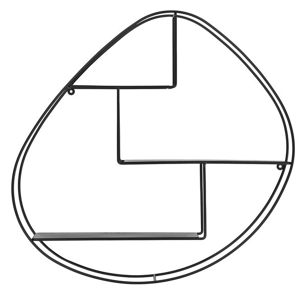Črna večnivojska kovinska polica 60 cm Wrexham – House Nordic
