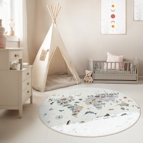 Pralna otroška igralna preproga ø120 cm Big World – Mila Home