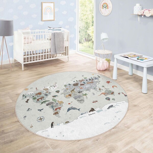 Pralna otroška igralna preproga ø120 cm Big World – Mila Home