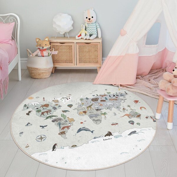Pralna otroška igralna preproga ø120 cm Big World – Mila Home