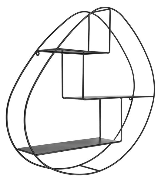 Črna večnivojska kovinska polica 60 cm Wrexham – House Nordic