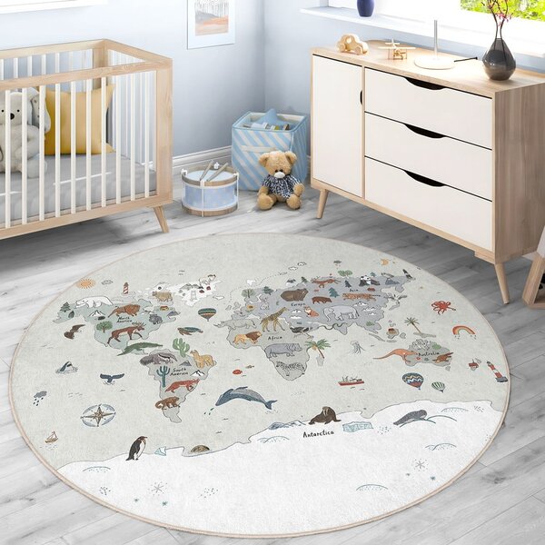 Pralna otroška igralna preproga ø120 cm Big World – Mila Home
