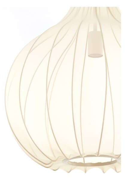 Bež viseča svetilka s tekstilnim senčilom ø 50 cm Elati – Light & Living
