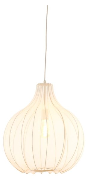 Bež viseča svetilka s tekstilnim senčilom ø 50 cm Elati – Light & Living