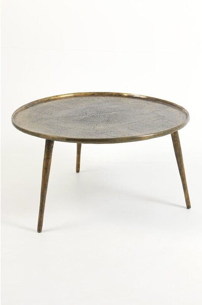 Kovinska okrogla mizica v bronasti barvi ø 67,5 cm Babina – Light & Living