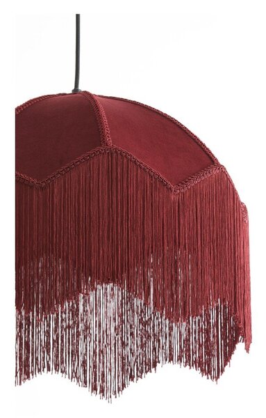 Bordo rdeča viseča svetilka s tekstilnim senčilom ø 40 cm Malacia – Light & Living