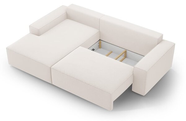 Bež raztegljiva kotna sedežna garnitura (levi kot) Jodie – Micadoni Home