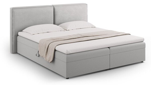 Svetlo siva boxspring postelja s prostorom za shranjevanje 180x200 cm Arendal – Cosmopolitan Design