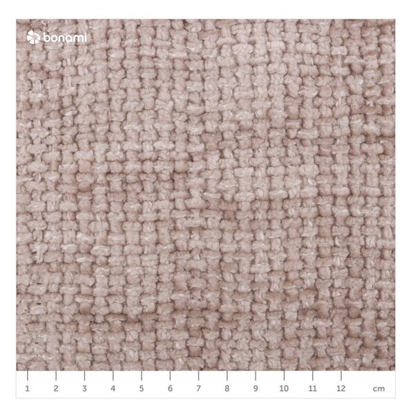 Bež oblazinjena zakonska postelja s prostorom za shranjevanje z letvenim dnom 140x200 cm Bellis – Micadoni Home