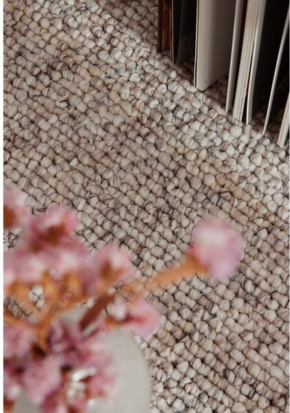 Siva/kremno bela pralna preproga 80x150 cm Rocco Dark Cream – Elle Decoration