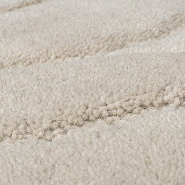 Kremno bela ročno tkana volnena okrogla preproga ø 160 cm Mesmerise Natural – Flair Rugs