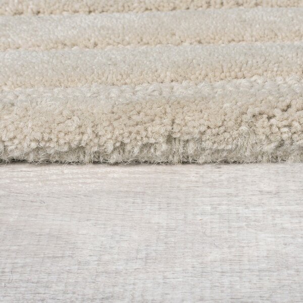 Kremno bela ročno tkana volnena okrogla preproga ø 160 cm Mesmerise Natural – Flair Rugs