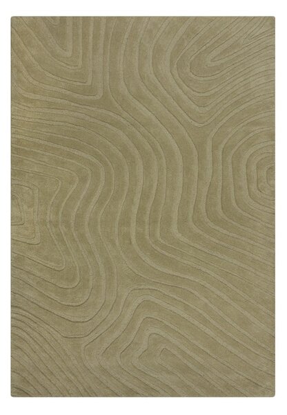 Kaki zelena ročno tkana volnena preproga 120x170 cm Mesmerise Sage – Flair Rugs