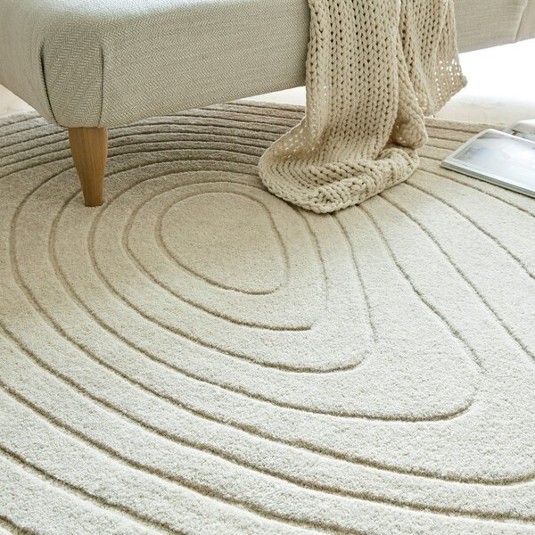 Bež volnena preproga 160x230 cm Puddle Wool – Flair Rugs