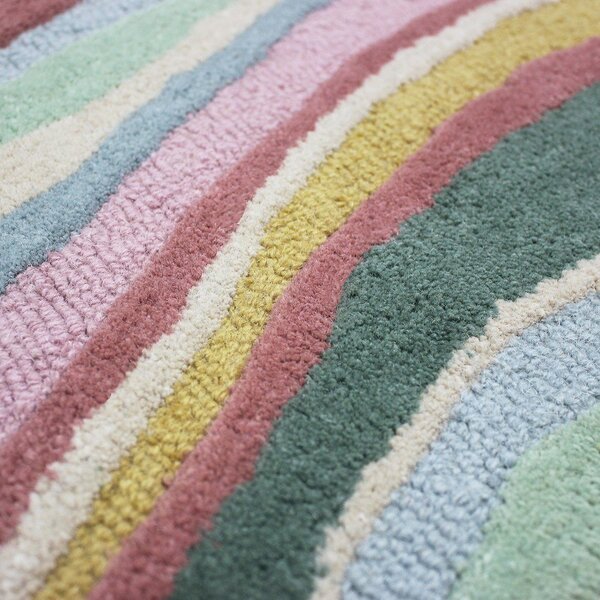 Ročno tkan volnen tekač 60x230 cm Abstract Flow – Flair Rugs