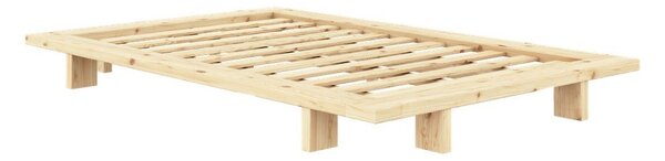 Postelja iz masivnega bora z letvenim dnom 120x200 cm v naravni barvi Japan – Karup Design