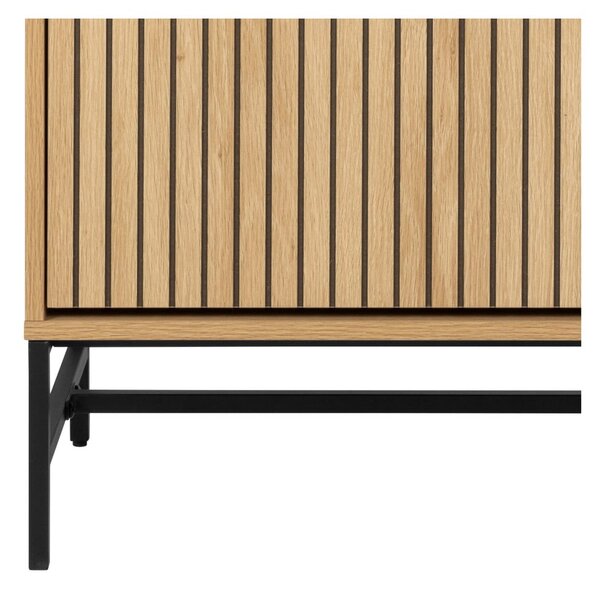 Preklopna omarica za čevlje v hrastovem dekorju v naravni barvi 99x140x35 cm Albany – Actona