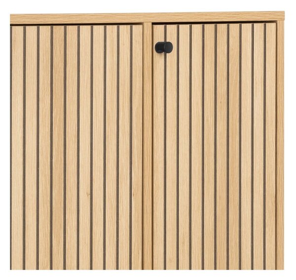 Preklopna omarica za čevlje v hrastovem dekorju v naravni barvi 99x140x35 cm Albany – Actona