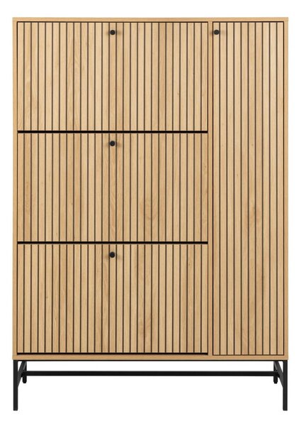 Preklopna omarica za čevlje v hrastovem dekorju v naravni barvi 99x140x35 cm Albany – Actona
