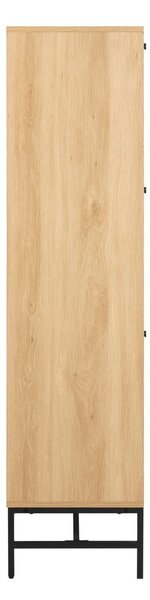 Preklopna omarica za čevlje v hrastovem dekorju v naravni barvi 99x140x35 cm Albany – Actona