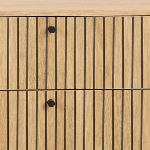 Komoda v hrastovem dekorju v naravni barvi 158x80x40 cm Albany – Actona