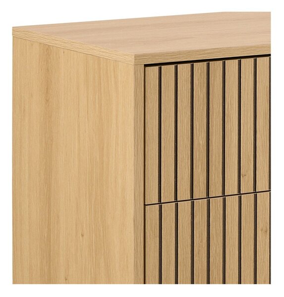 Komoda v hrastovem dekorju v naravni barvi 158x80x40 cm Albany – Actona