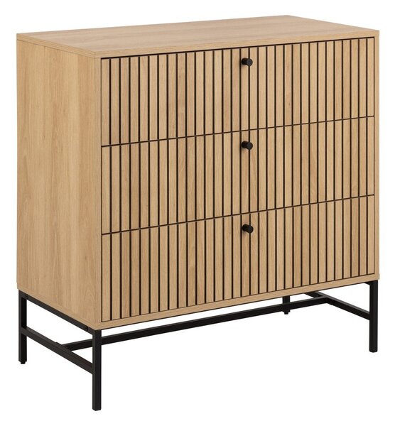 Komoda v hrastovem dekorju v naravni barvi 81x80x40 cm Albany – Actona