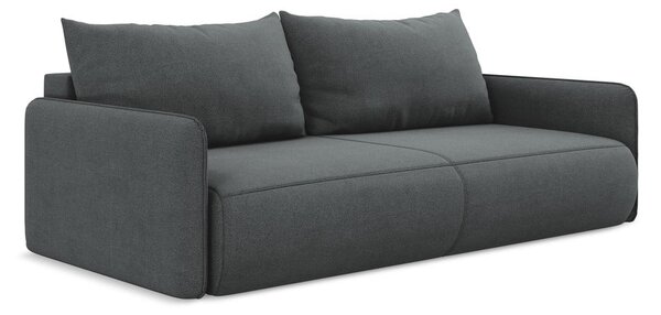 Siva raztegljiva/s prostorom za shranjevanje sedežna garnitura 216 cm Nanea – Makamii