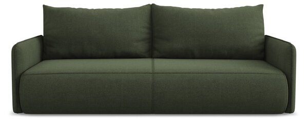 Zelena raztegljiva/s prostorom za shranjevanje sedežna garnitura 216 cm Nanea – Makamii