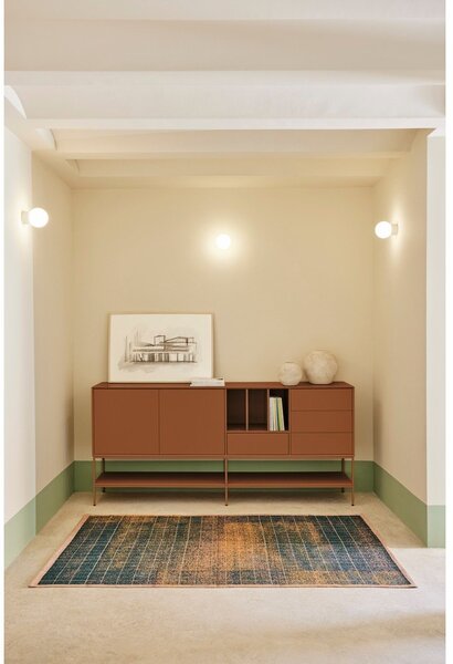 Opečnato oranžna komoda 220x98x45 cm Platt – Teulat