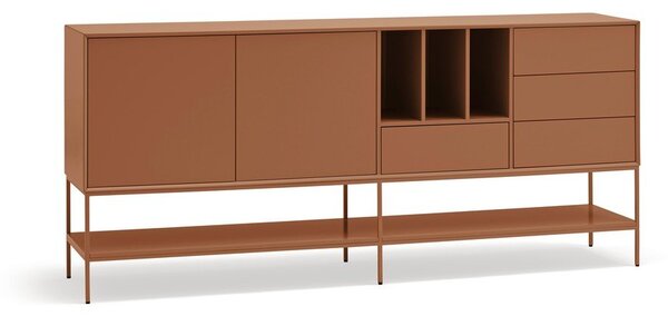 Opečnato oranžna komoda 220x98x45 cm Platt – Teulat